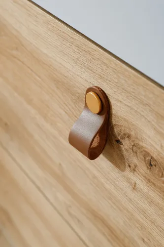 Kleiderschrank Drehtürenschrank Homey | 4-türig | mit Schubkästen | seidengrau / Eiche Artisan | 181x210