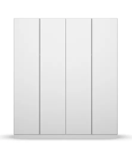 Kleiderschrank Drehtürenschrank Monostar | 4-türig | Alpinweiß 181 x 210 x 54 cm