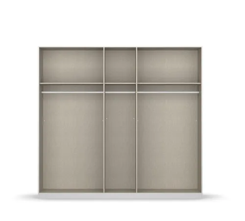 Kleiderschrank Drehtürenschrank Monostar | 5-türig | mit Glastüren | Alpinweiß | 226x210 | ohne Schubkasteneinsatz
