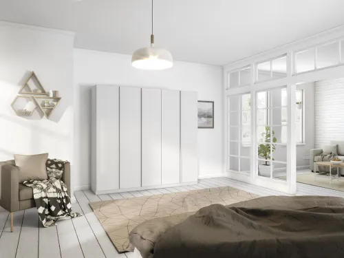 Kleiderschrank Drehtürenschrank Monostar | Alpinweiß | verschiedene Größen