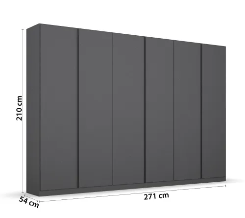 Kleiderschrank Drehtürenschrank Monostar | grau-metallic | verschiedene Größen
