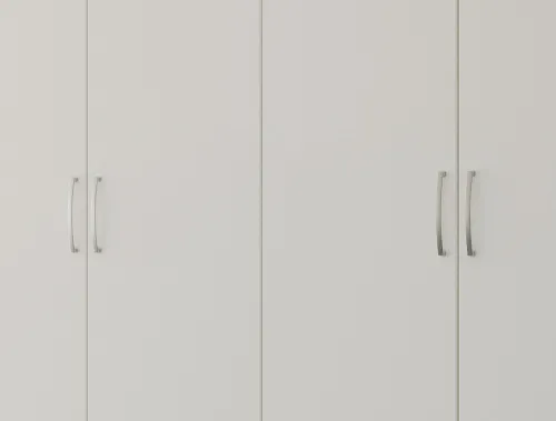 Kleiderschrank Drehtürenschrank Quadra-Spin | 4-türig | alpinweiß | 181x210 | Griff Pure