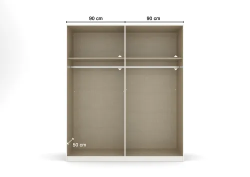 Kleiderschrank Drehtürenschrank Quadra-Spin | seidengrau | verschiedene Größen
