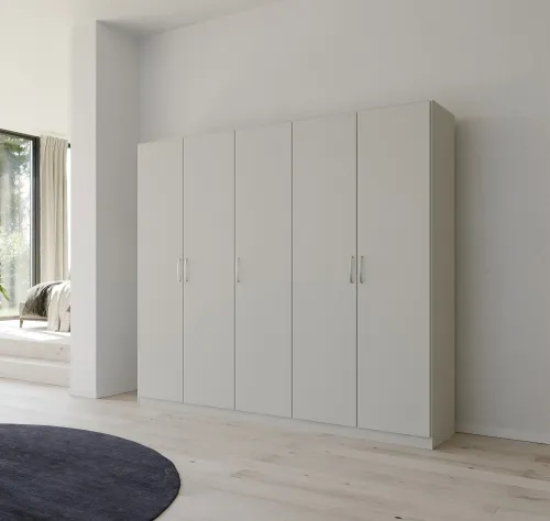 Kleiderschrank Drehtürenschrank Quadra-Spin | seidengrau | verschiedene Größen