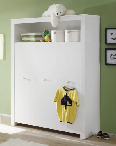Kleiderschrank Olivia | weiß | 3-türig
