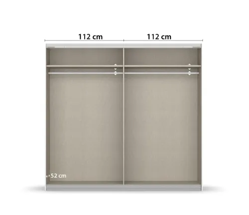 Kleiderschrank Schwebetürenschrank Apollon | 2-türig | Eiche Artisan