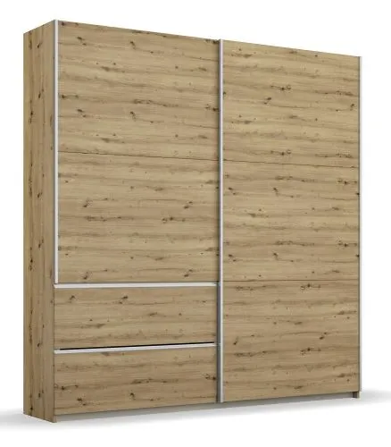 Kleiderschrank Schwebetürenschrank Sevilla | 2-türig | Eiche Artisan | verschiedene Größen