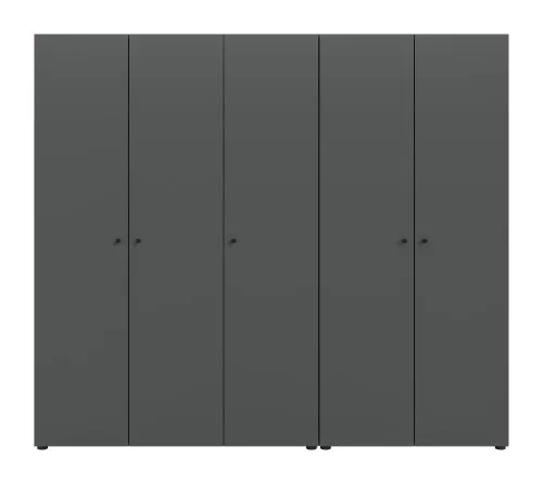 Kleiderschrank Set Darwin | 2-teilig | mit 2 & 3 Türen | anthrazit