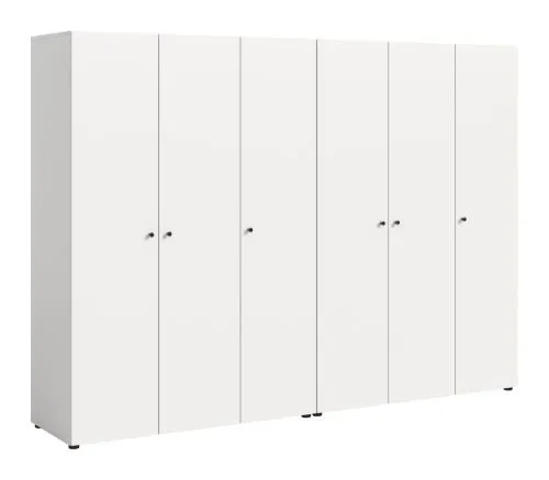 Kleiderschrank set Darwin | 2-teilig | mit 3 Türen | weiß