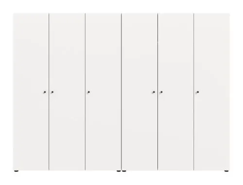 Kleiderschrank set Darwin | 2-teilig | mit 3 Türen | weiß