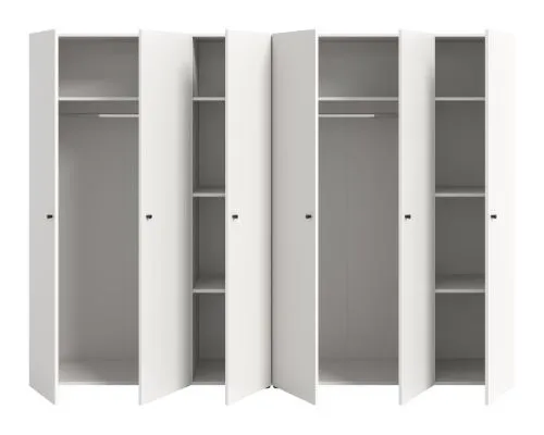 Kleiderschrank set Darwin | 2-teilig | mit 3 Türen | weiß