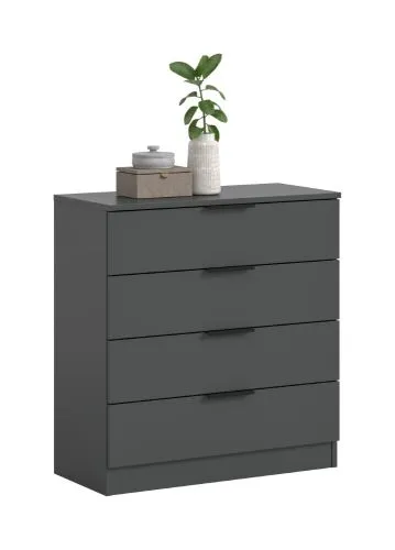 Kommode Kopenhagen | mit 4 Schubkästen | anthrazit
