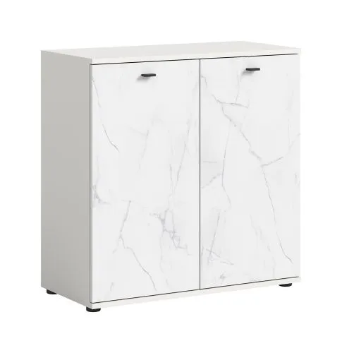 Kommode Stone | weiß | Marmoroptik
