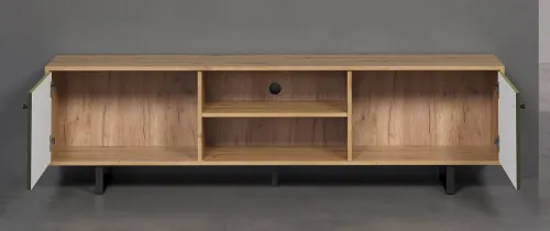 Lowboard TV-Schrank Sentra | Artisan Eiche / Dark Green
