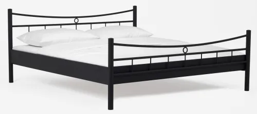Metallbett Iris 2 | schwarz | 100x200 | mit Fußteil