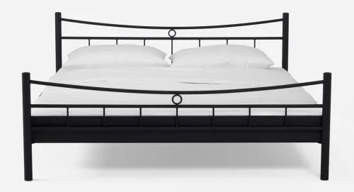 Metallbett Iris 2 | schwarz | 140x210 | mit Fußteil