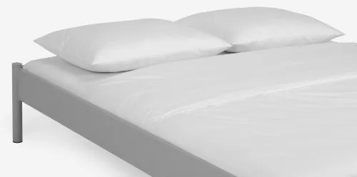 Metallbett Iris 3 | silber Struktur | 140x220