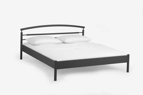 Metallbett Iris | mit Kopfteil | schwarz | 160x210
