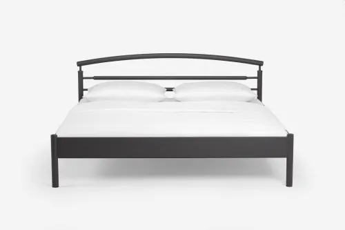 Metallbett Iris | mit Kopfteil | schwarz | 160x220