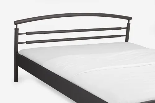 Metallbett Iris | mit Kopfteil | schwarz | 180x220