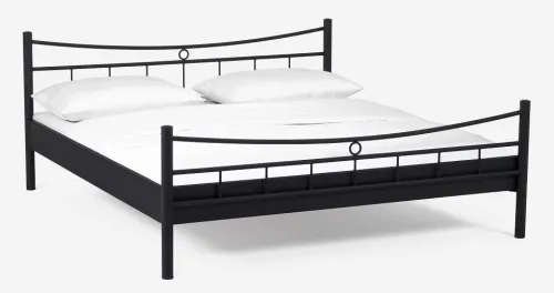 Metallbett Iris | schwarz | mit Fußteil | 180x220