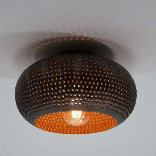 Pendellampe Mejuda | Metall | schwarz-braun
