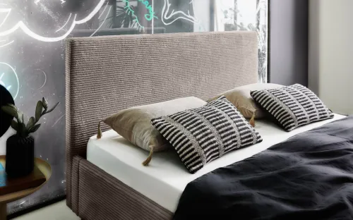 Polsterbett Avola | Cord | taupe braun | 140/180 x 200 cm | verschiedene Größen