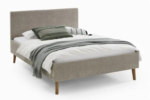 Polsterbett Kreta | Flausch | taupe | 140 x 200 cm