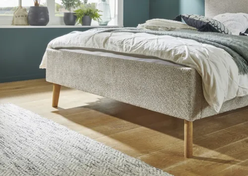 Polsterbett Kreta | Flausch | taupe | 140 x 200 cm