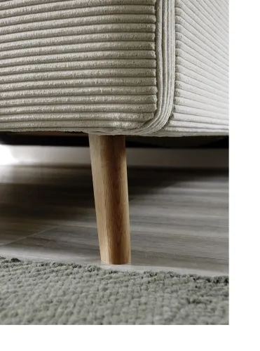 Polsterbett Mattis Cord | beige | 180 x 200 cm | mit Lattenrost & Bettkasten