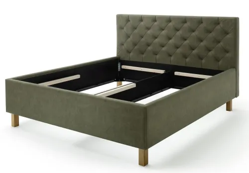 Polsterbett San Remo inkl. Bettkasten | grün | 160 x 200 cm