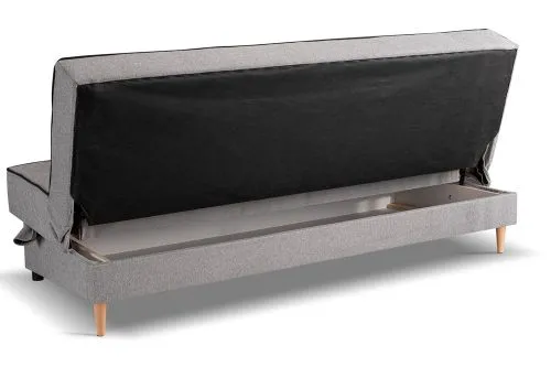 Schlafsofa 3-Sitzer Bono | 199cm | Strukturstoff | hellgrau