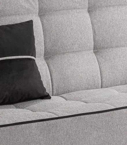 Schlafsofa 3-Sitzer Bono | 199cm | Strukturstoff | hellgrau