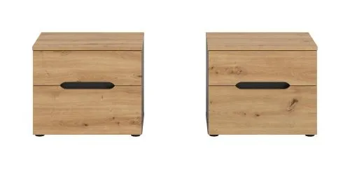 Schlafzimmer-Set Canu (L) | artisan / Basalt grau | 3-teilig