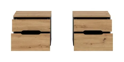 Schlafzimmer-Set Canu (L) | artisan / Basalt grau | 3-teilig