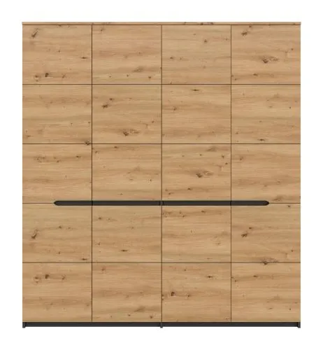 Schlafzimmer-Set Canu (L) | mit Kleiderschrank | artisan / Basalt grau | 4-teilig