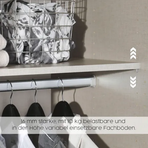 Schwebetürenschrank Elara mit Spiegel in grau | grau metallic | verschiedene Größe