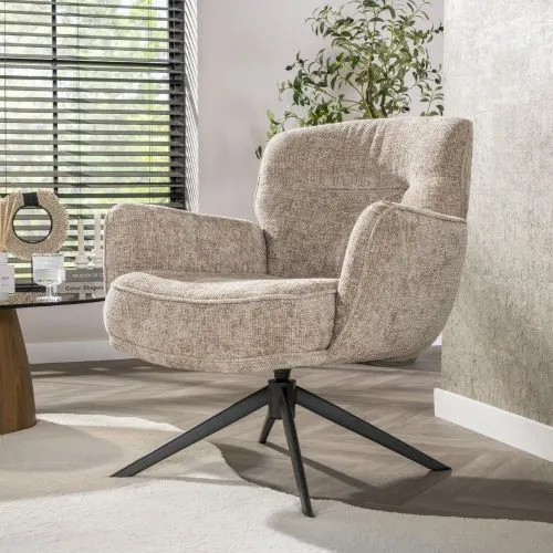 Sessel Duba | drehbar | Sandfarbe