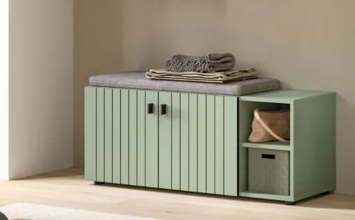 Sitzbank Station | Smoke Green | optionaler Sitzkissen