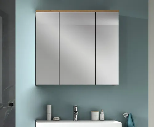 Spiegelschrank Canu | Artisan Eiche / Basalt grau | optional Beleuchtung