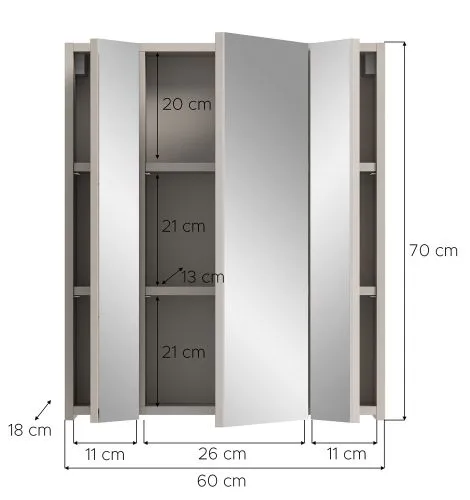 Spiegelschrank Ice | Kaschmir