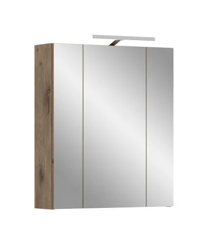 Spiegelschrank inkl. Beleuchtung Ice | Nox Oak