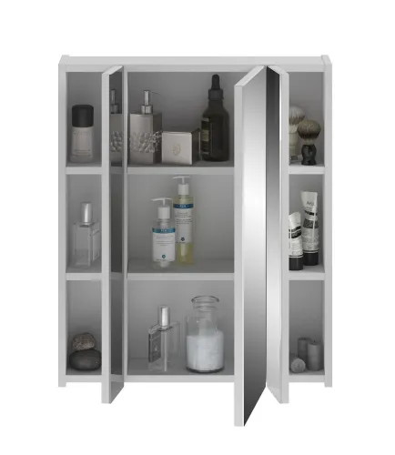 Spiegelschrank Linus | weiß Hochglanz | LED Beleuchtung