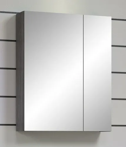 Spiegelschrank Riva | weiß / rauchsilber