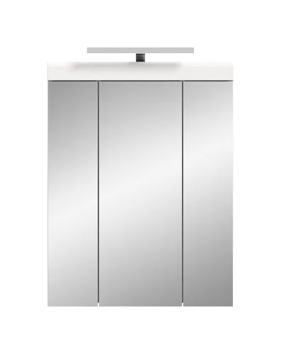 Spiegelschrank Scout | weiß Hochglanz / weiß | inkl. Beleuchtung