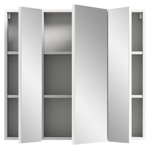 Spiegelschrank Vira | weiß | mit LED Beleuchtung 82x77x18