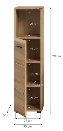 Standschrank hoch Ice | Artisan Oak