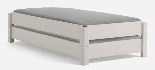 Stapelbett Freesia | 2er Set | Buche massiv | weiß lackiert | 100x200