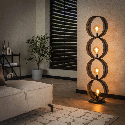 Stehlampe Jojo | 4 Leuchten | Metall | anthrazit | 160 cm