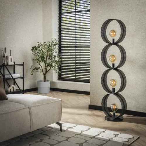 Stehlampe Jojo | 4 Leuchten | Metall | anthrazit | 160 cm